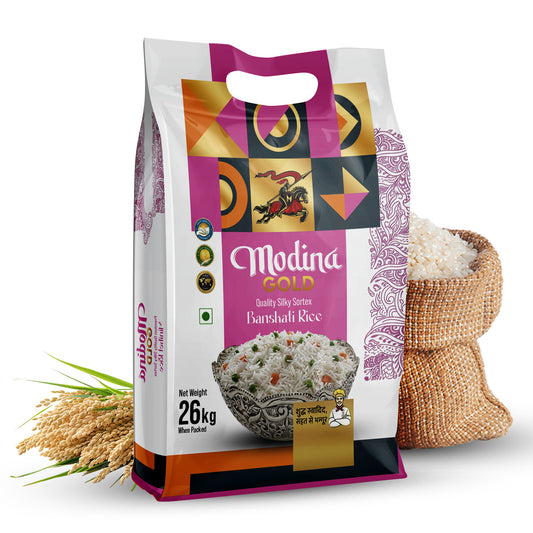 Modina Gold Premium Quality Silky Sortex Banskathi Rice (26 Kg)